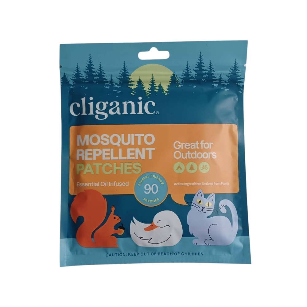 Cliganic Outdoor Summer Patches NEW 90 Pack Essential Oil Infused Animal Friends